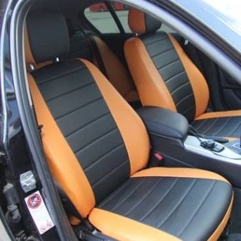 Авточехлы Автопилот Оранжевый Черный цвет