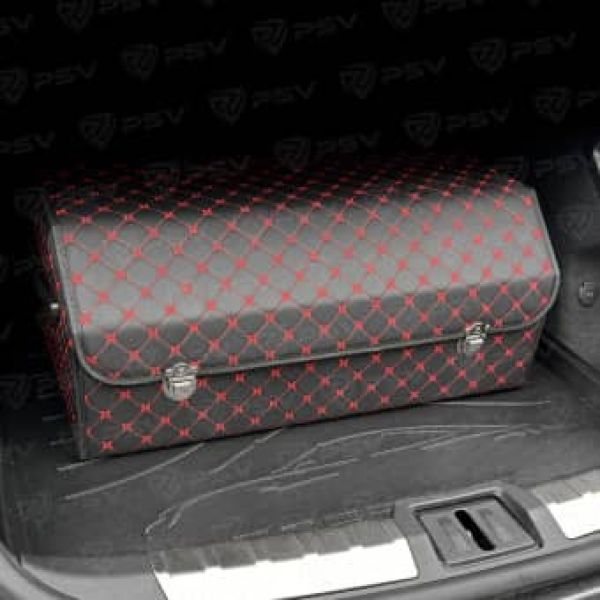 Органайзер Сумка-органайзер 3D "Звезда" 30х30х70см Черный Ромб Красный Экокожа XL Органайзер Сумка-органайзер 3D "Звезда" 30х30х70см Черный Ромб Красный Экокожа XL